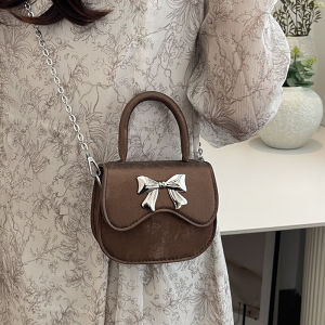 กระเป๋าสะพายข้างแบบสะพายข้างแบบสะพายข้างขนาดเล็กสำหรับเด็กผู้หญิง สีน้ำตาล กระเป๋าสะพายข้างแบบมีสายรัดแบบสะพายข้างแบบมีสายรัด กระเป๋าสะพายข้างแบบสะพายข้างแบบมีสายรัด