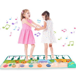 110x36cm Baby musical Floor Piano Keyboard Toy with Animal Sounds Play Mat Carpet Educational Toys Gift for Children Kid