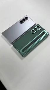 LS | S Pen With Touch Pen Phone Case For Samsung Galaxy Z Fold 8 7 6 5 4 3 Hinge Protection & Built-in Screen Protector Leather Cover