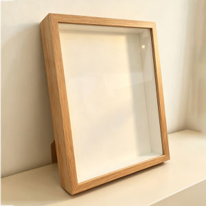 VCC | 1Pc/2Pcs Wooden Shadow Box Frame DIY Dried Flower Display Frame Wall Mount Tabletop Photo Box Frame For Handmade Craft Gift