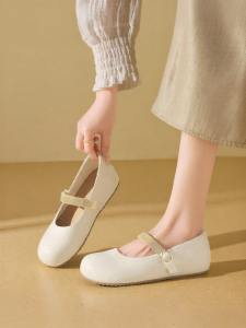 Josiny | French One-Strap Mary Jane Flat Shoes