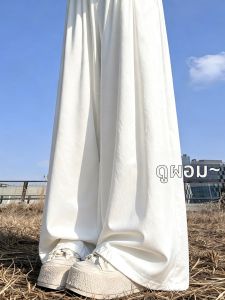 YISOF | Slimming Drape Summer Loose Milk White Wide Leg Pants