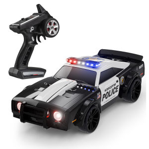 WLtoys | 1/16 High-Speed RC Police Muscle Car 2.4G 4WD Electric Remote Control Toy for Kids And Adults Cool Night Function Birthday Gift