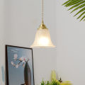 Eloty Copper Retro Dining Chandelier with Glass Shade Warm Light American Style for Bedroom and Bar in Guangdong Middle Shantou. 