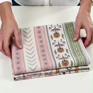 Retro Countryside Floral Stripe Window Curtain Sheer Rod Pocket Light Vintage Artistic Warm Decorative Window Treatment