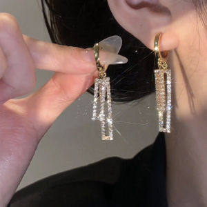 Square Tassel Earrings Korean Fashion Elegant Earring Women Jewelry Accessories for Girls