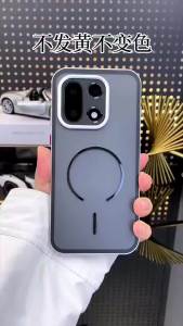 For Oppo K15 Pro + K50 Pro Frosted Phone Case Magnetic Metal Frame Removable For Magsafe Buckle Aluminum Alloy Case Cover