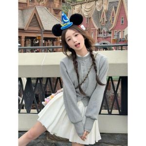 Three-Layer High-Waisted Casual White Puffy Skirt Womens Spring Autumn Ballet Style Half-length A-Line Skirt Breathable Polyester