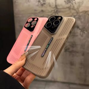 Luxury Hollow Cooling Heat Dissipation Breathable Mesh Phone Case For iPhone 16 15 14 13 12 11 Pro Max Shockproof Bumper Cover