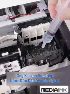 Ống Xi Lanh Mực In Ống Bơm Nạp Mực In Ngâm Rửa Đầu Phun Ống Chiết Dung Dịch Kèm Ống Nhựa Và Kim Bơm