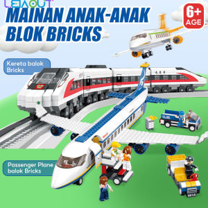 Leiao UT【🔥READY STOCK🔥】Mainan blok bangunan anak-anak / blok mesin uap kereta api / Pesawat Pesawat Kargo Kota/ mainan blok pendidikan mainan blok anak-anak Blok Bangunan Kreatif