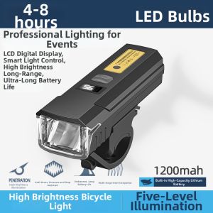 winpolar | High Beam Flashlight Solar Powered Bike Front Light