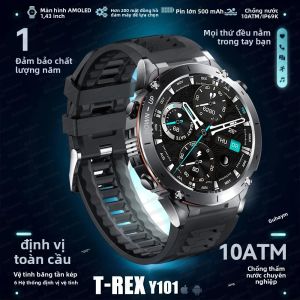 Đồng Hồ Thông Minh GPS Quân Sự T-Rex 3 Ultra HD 1.43 Inch AMOLED Chống Nước 10ATM GNSS Băng Tần Kép La Bàn Thể Thao Dành Cho Nam