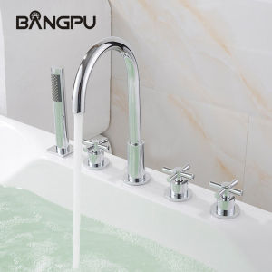 BANGPU | Copper Freestanding Bathtub Faucet Set