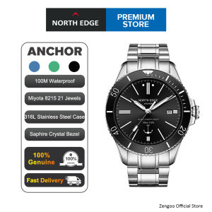 Zentronix Group North Edge ANCHOR Mens Watch Mechanical Watch Sapphire Mirror 316L Stainless Steel Body 100M Waterproof Sports Watch