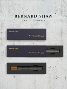 ชิ้นส่วนปากกาลายเซ็นแบบน้ำ BERNARD SHAW 2 แท่ง กล่องของขวัญ ปากกาเลื่อนแบบน้ำ ปากกาเลื่อนแบบน้ำ ชิ้นส่วนปากกา 2 แท่ง กล่องของขวัญ