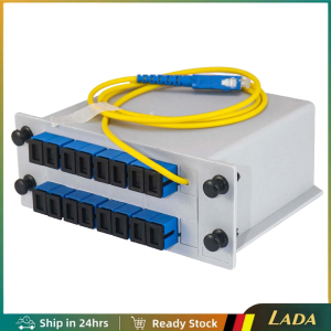 Fiber Box Splitter Cassette Plitter 2 4 8 16 Port UPC Blue PLC Fiber Optic Box Type with Pigtail Splitter