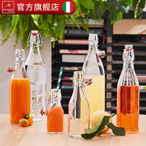 นําเข้าขวดแก้ว Swing Seal แบบพกพาสําหรับน้ําผลไม้ไวน์น้ําส้มสายชูเครื่องปรุงรสร้านอาหารเชิงพาณิชย์ยุโรปสไตล์