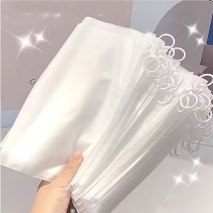 10/20/50 Frosted Resealable Pull Tab Zipper Bags Jewelry Toys Socks Brush Pen Stationery Portable Storage Bags Travel Supplies