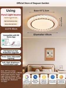 DGY | Vintage-Inspired Walnut-Toned Ceiling Light Fixture Luxurious Crystal Bedroom