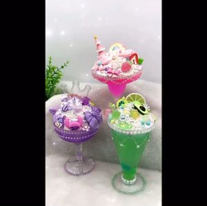 DIY Handmade Ice Cream Glue Sundae Cup Simulation Dessert Art Craft Kit Cream Glue Learning Educational Toys Children