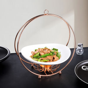 Dry Pot Dish Alcohol Heat Preservation Heating Open Stove Farmhouse Private Home Cuisine Hot Dish Plate Restaurant Ding Room Iron Table Stand