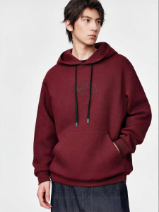 MIANXIANSHENG | 3D Air Layer Hooded Embroidery Mens Sweater