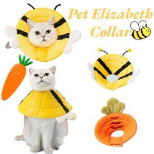 Pet Cone E-Collar Recovery Cone Adjustable Cotton Blends Neck Recover Pet Printed Elizabeth Circle Pet Protection Collar