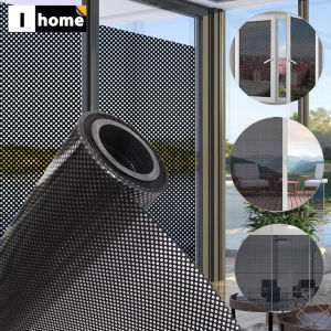 Self-adhesive Glass Window Sticker Mesh Film Black White Dotted Sunshade Anti-UV Privacy Window Stickers One Way Glass Film
