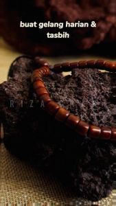 Gelang Tangan Kesehatan Fashion Kayu Kokka Kaukah Koka Kokah ASLI Turki Arab Mekkah ORIGINAL motif Kapsul Marjan Besar Coklat untuk Pria Wanita