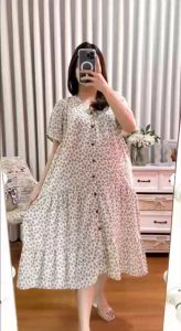 DRESS MOMO KANCING/ HOMEDRESS/ DASTER BUSUI/ DASTER IBU HAMIL/ DASTER TERLARIS/ DASTER MURAH