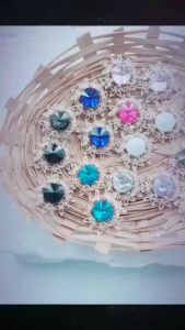 23mm Round Flatback Glass Rhinestone Sunflower Crystals  Sew-On Stones for DIY Clothing and Jewelry Accessories