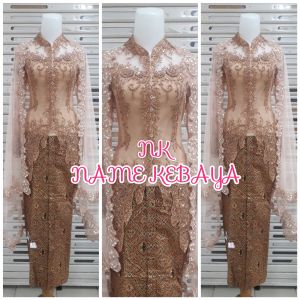 set kebaya pesta kebaya akad nikah modern kebaya mocca termurah