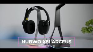 Nubwo X81 Headset Stand มีไฟ RGB ขายหน้าใบหน้า 2 ปี รวม เพิ่มความเท่ให้กับโต๊ะ