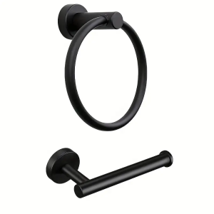 2Pcs Bathroom Hardware Set Stainless Steel Bathroom Accessories Set Includes Towel Holder And Toilet Paper Holder-Saving Design