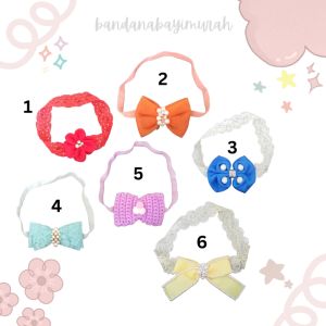 [PAKET HEMAT] [PAKET BUNDLING] IMPORT Bandana Bayi Perempuan Premium / Headband / Karet Rambut / Bando Bayi/Baby Headband/ Headwrap/Bandana Bayi/Aksesories Rambut Bayi/Aksesories Import Quality PHT36