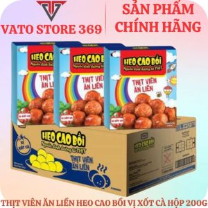 Thịt viên ăn liền vị xốt cà HEO CAO BỒI hộp 200g