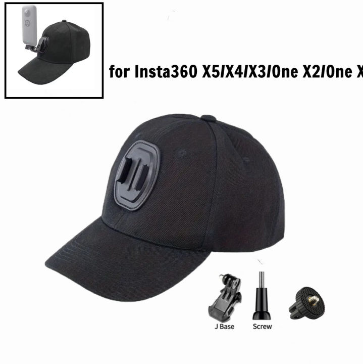 Baseball Cap Hat with Action Cam Mount for Insta360 X4/X3/ACE PRO