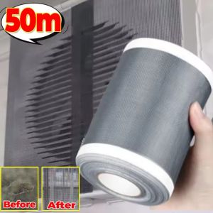 50m Self-Adhesive Floor Drain Stickers Cutable Shower Drain Hair Catcher Door Kitchen Sink Hair Filter Window Screen Repair Tape