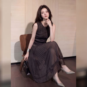 DANTING | Elegant Lady French Style Sleeveless Two-Piece Outfit