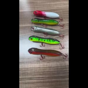 5PCS Snake Head Pencil Wobblers For Pike Artificial Bait Hard Top Water Surface Crankbaits Fishing Lures Top Walkers Accessories