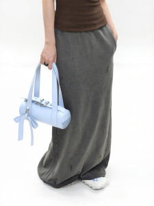 JANDRESS | Air Blue Sweet and Cool Contrast Color Detachable Bow Shoulder Bag