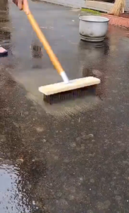 CBLUE 20/45CM Stainless Steel Floor Brush Wood Handle for Bristle Iron Pool Moss Cleaning Dailymall