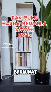F&F : Omar Bookshelf /DIY Utility Shelf/rak buku/wood shelf/multipurpose cabinet/rak buku tingkat