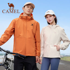 Cameljeans Sports Jacket for Men Autumn Winter Plus Velvet Jacket Outdoor Windproof Waterproof Hiking Clothing