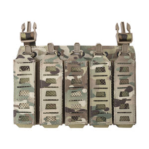 SINAIRSOFT Tactical MP5 MP7 Magazine Pouch With Hook&Loop and Elastic Retention Straps For Vest Chest Rig Accessories