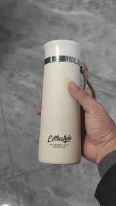 B005 Bình Giữ Nhiệt Cao Cấp Littlestyle 500ml - Inox 316 Chống Rỉ Giữ Nhiệt 12h Có Dây Da Cầm Tay Sang Trọng