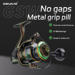 DEUKIO Saltwater Fishing Reel Sea Spinning Reel 2000-7000 3+1BB 5.0:1 Max Drag 8-15KG Water-Proof Reels