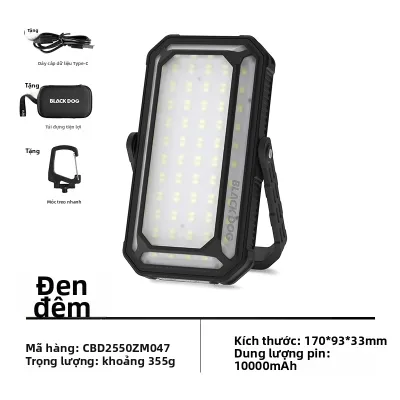 BLACK DOG | Đèn Sạc Năng Lượng Mặt Trời Dùng Ngoài Trời Di Động