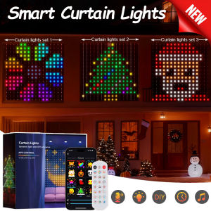 3*3M 400LED Christmas Lights WiFi Smart Curtain Lights with APP Control Music Mode IP65 Waterproof Outdoor Halloween Decor